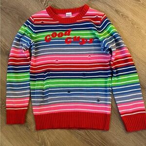 Colorful good guys Chucky Sweater with Red Accents